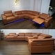 preview thumbnail 6 of 5, Arron Modern Leather Power Reclining Sectional Sofa with Media Console