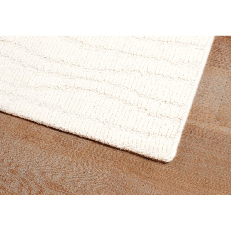 Terra by Obeetee Shadows Waves Ivory Rug