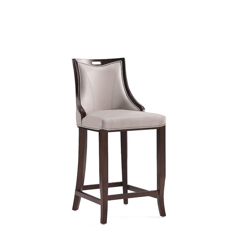 Manhattan Comfort Emperor 41 in. Walnut Beech Wood Bar Stool