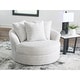 preview thumbnail 5 of 4, Signature Design by Ashley Cuddlesome Beige Oversized Swivel Accent Chair - 56"W x 55"D x 35"H