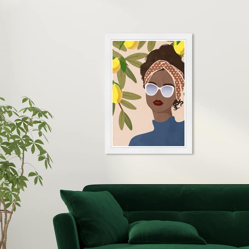 Wynwood Studio Prints Fashion and Glam Lemon Vibes Yellow and Modern & Contemporary Wall Art Canvas Print - White