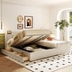 preview thumbnail 2 of 13, Queen Size & Twin XL Size PU Leather Storage Upholstered Platform Bed
