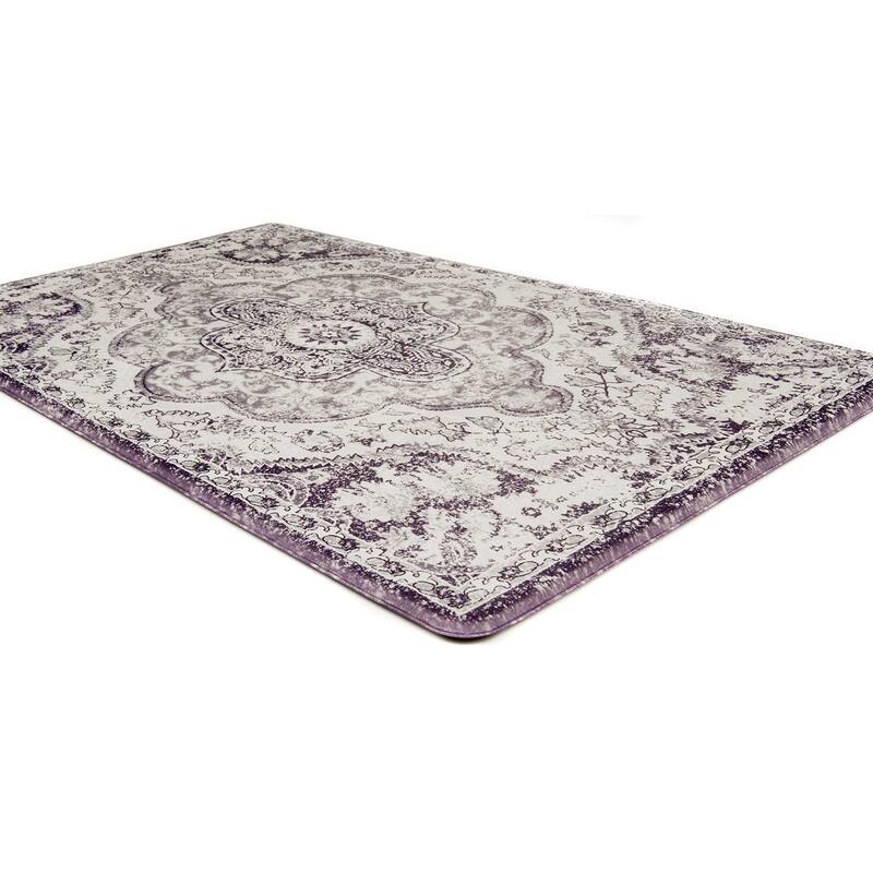 World Rug Gallery Distressed Bohemian Anti-Fatigue Standing Mat - 18"x47"