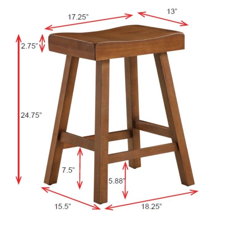 24 In Jackson Wood Saddle Barstool