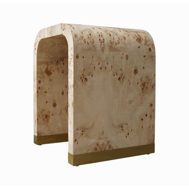 HomeRoots 25" Beige Solid and Manufactured Wood End Table - 18' X '25' X '20
