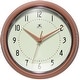 preview thumbnail 119 of 193, Infinity Instruments Round Retro Kitchen Wall Clock by Infinity Instruments 9.5 Inch - Terracotta