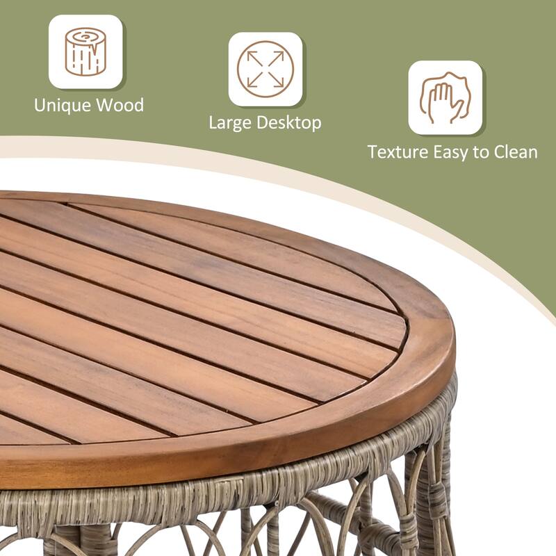 4-Person Outdoor Seating Group with Removable Cushions & 1 Coffee Table