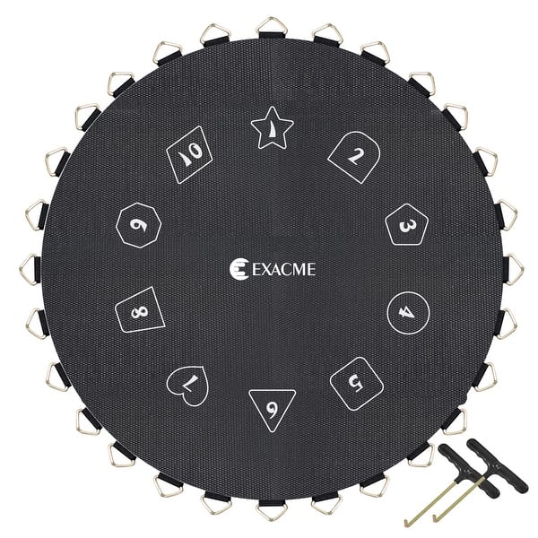 slide 2 of 6, ExacMe Trampoline Mat Replacement, Jumping Mat for Round Trampoline, 6181-JB 10.4' mat,72 ring/Fit 12' trampoline,6.5" spring