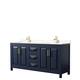 Option Dark Blue, Gold Trim, Carrara Cultured Marble Top