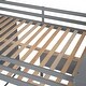 preview thumbnail 12 of 12, Multifunctional Design Loft Bed with Ladder, Wardrobe, Desk and Bookshelves, Full size, Grey