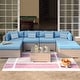 preview thumbnail 3 of 32, COSIEST 7-Piece Outdoor Patio Wicker Sectional Sofa with Coffee Table