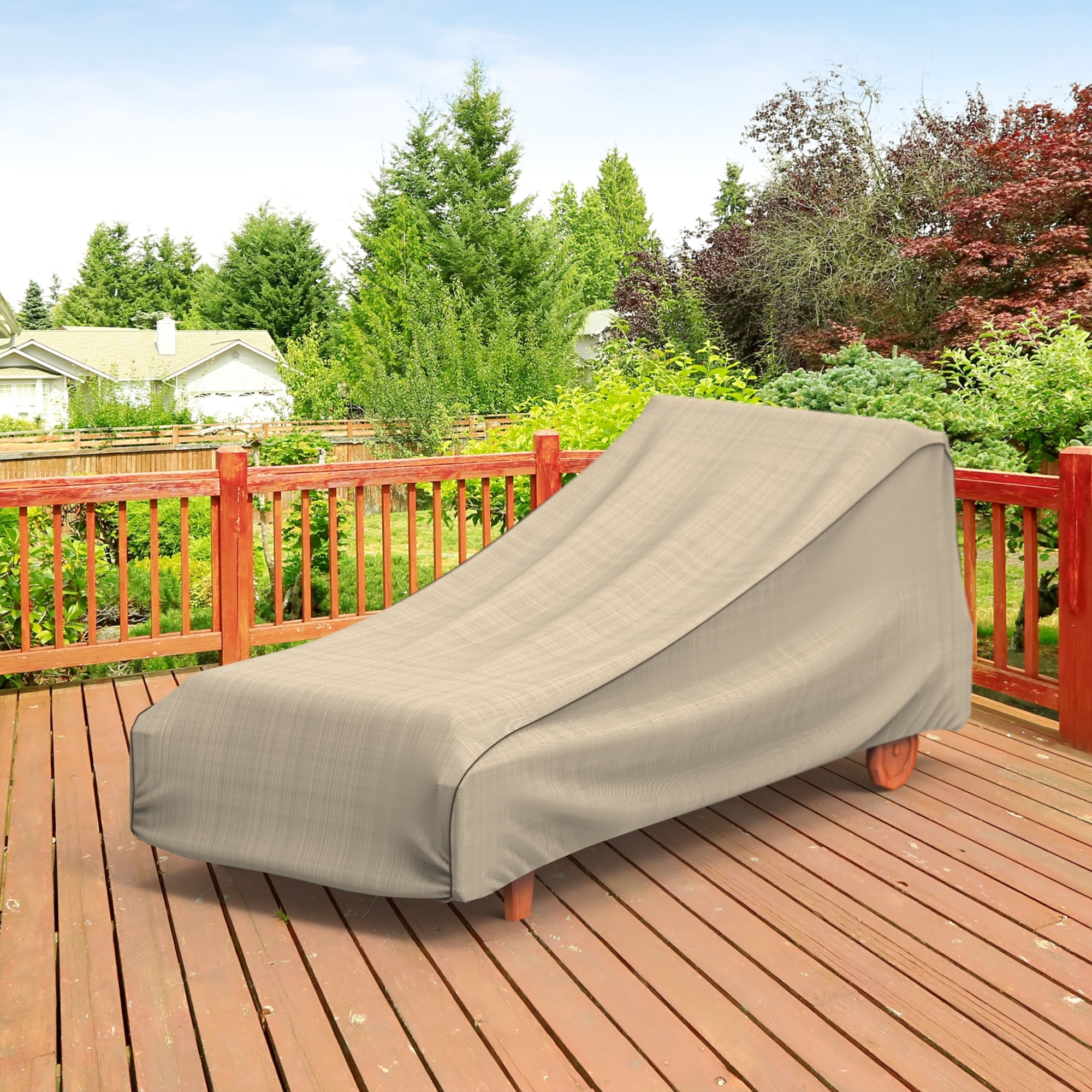 Budge StormBlock Mojave Black Ivory Patio Chaise Lounge Cover Multiple Sizes