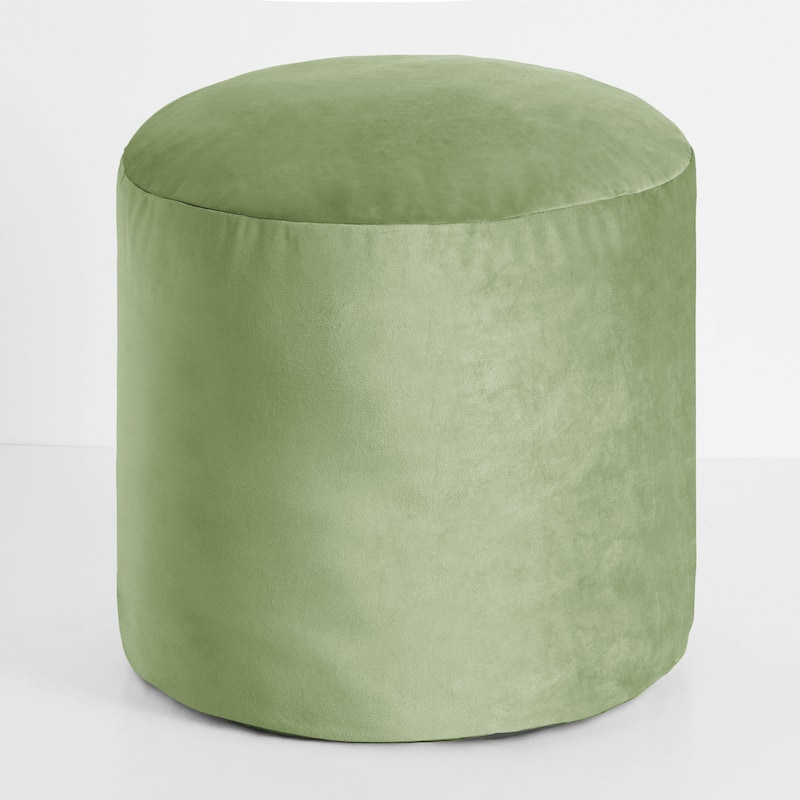 Sorra Home Solid Velvet Indoor Bean Pouf