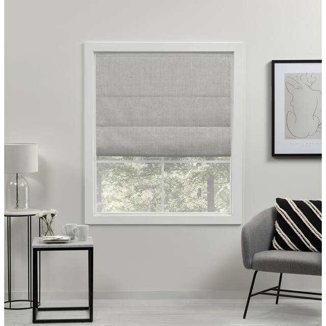 ATI Home Acadia Total Blackout Roman Shade - 31x64 - Silver