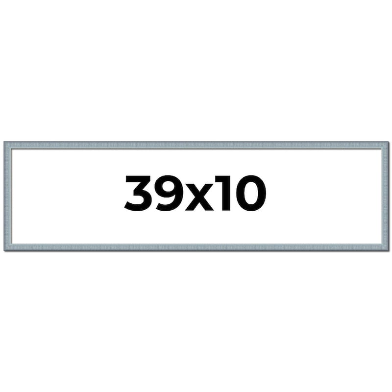 39x10 Frame Rustic Sky Blue Solid Wood Picture Frame | 0.75 Inch