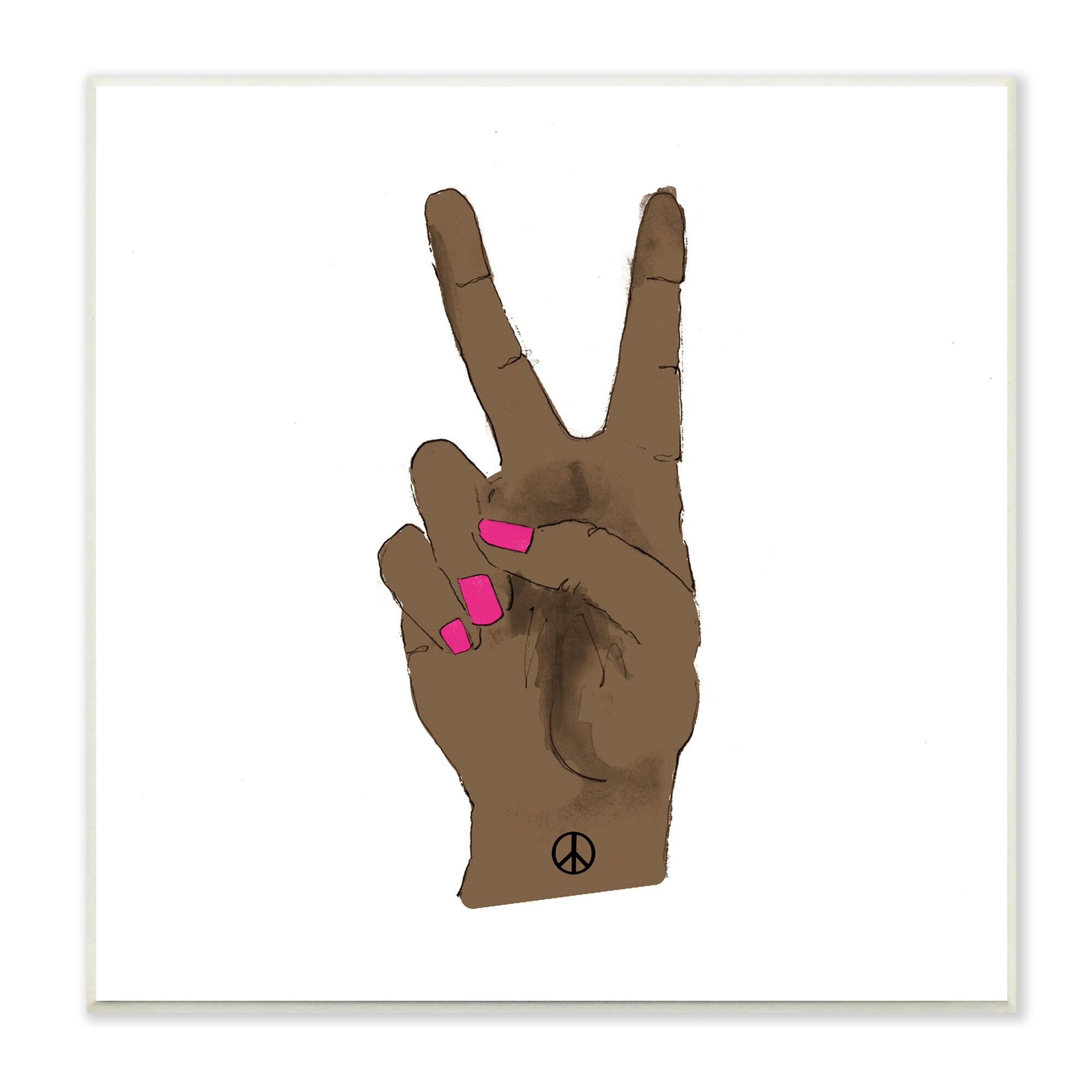 pink and black peace signs