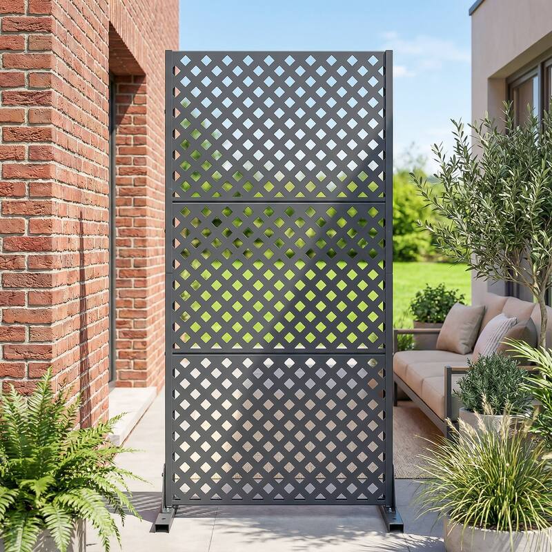 Outdoor Rectangle Privacy Screens Metal Screen Fence Panel