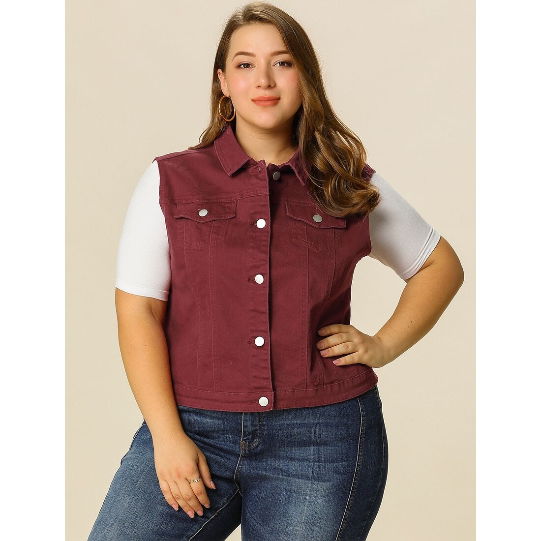 plus size vests with pockets