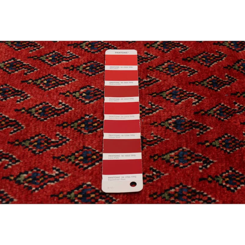 ECARPETGALLERY Hand-knotted Andelz Red Wool Rug - 4'1 x 10'2
