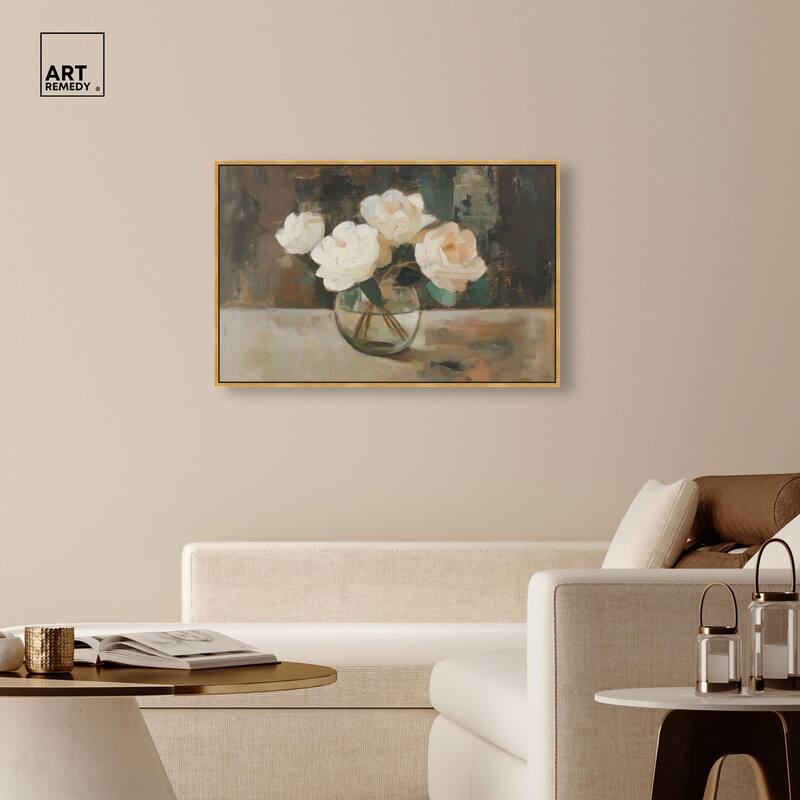 Creamy Cascade Cluster I Canvas by Art Remedy