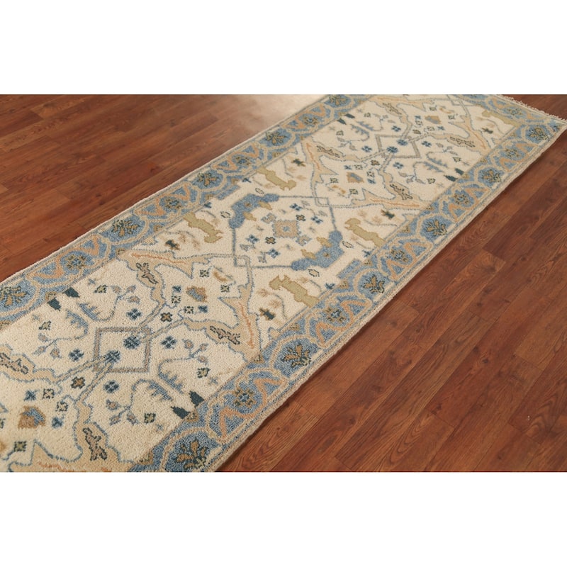 Oushak Oriental Runner Rug Handmade Transitional Wool Carpet - 2'7" x 7'11"
