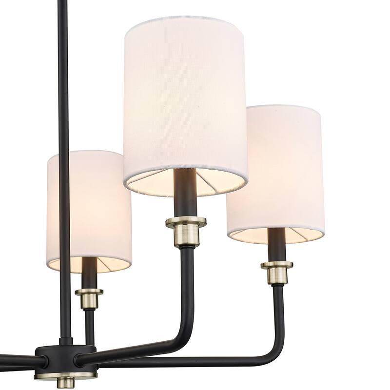 Millennium Lighting Chelsea Chandelier Ceiling Fixture in Matte Black Modern Gold