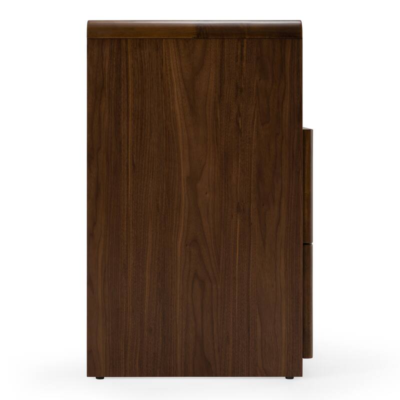Modrest Emilio Modern Natural Burlap & Walnut Dresser