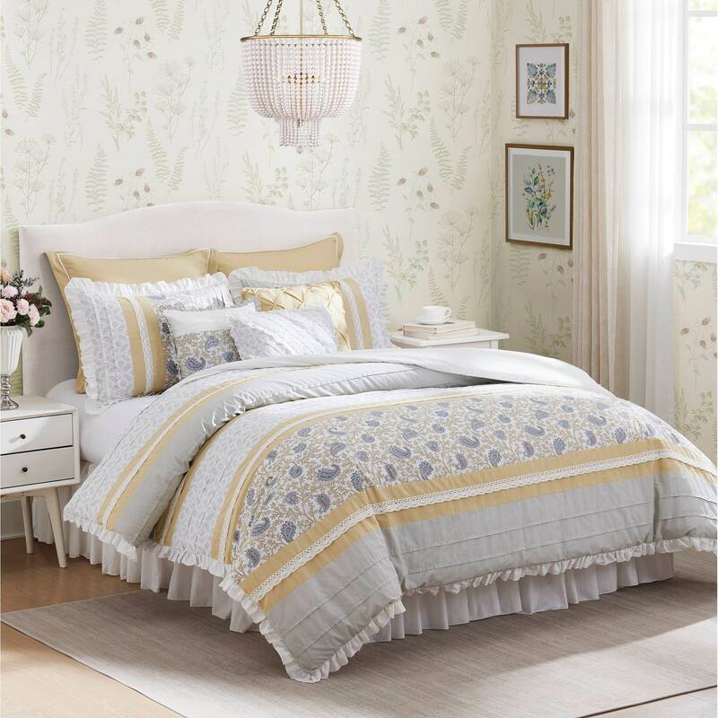 Madison Park Vanessa 9 Piece Cotton Percale Comforter Set