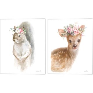 Danhui Nai 'Wild for Flowers B' Canvas Art (Set of 2)
