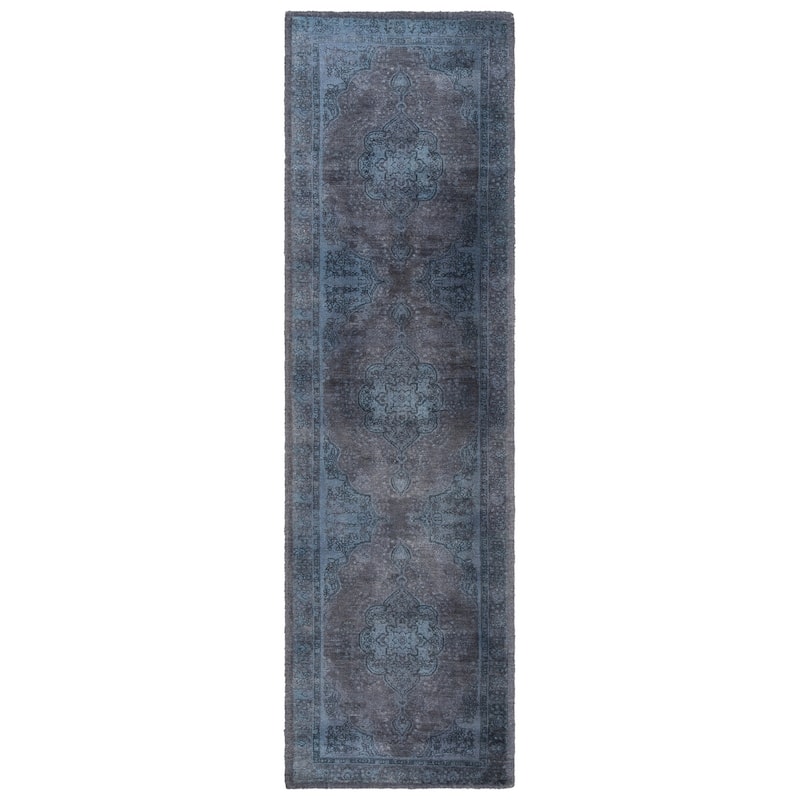 SAFAVIEH Handmade Classic Esengul Vintage Rug - 2'3" x 8' Runner - Blue/Grey