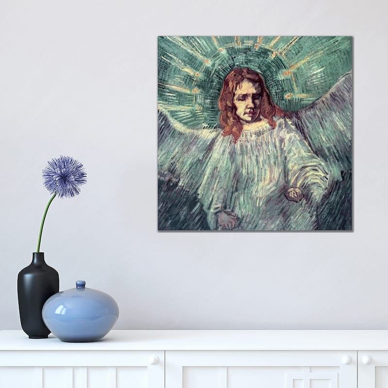 iCanvas "Head Of An Angel (After Rembrandt), 1889" by Vincent van Gogh Canvas Print - 18x18x1.5