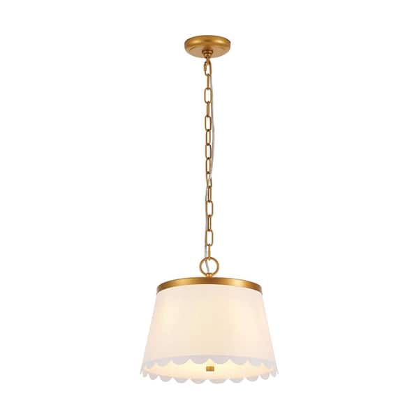 slide 2 of 7, 3-light pendant light white chandelier light brass hallway light