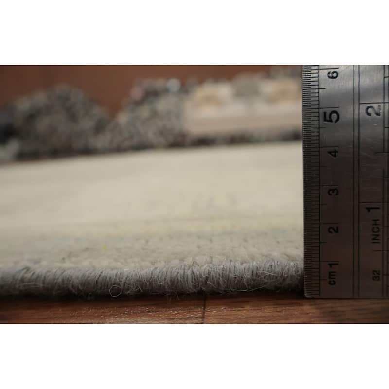 Hand Knotted Oriental 100% Wool Carpet Transitional All-Over Greys & Charcoal Khotan Area Rug - 10' 1'' X 8' 2''