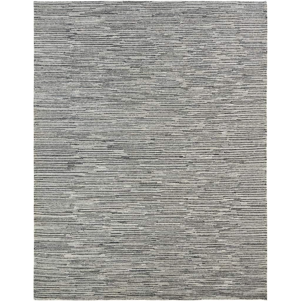 Modern Grey Flatweave Weave 100% Viscose Area Rug