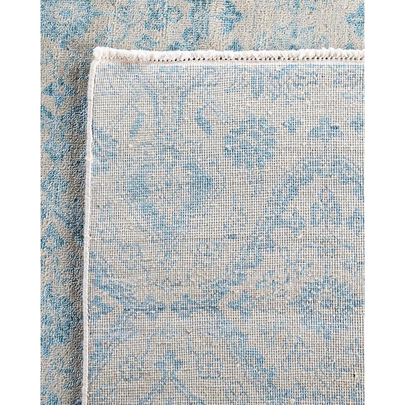 Ikat One-of-a-Kind Hand-Knotted Area Rug, Ivory - 9' 0" x 12' 2"