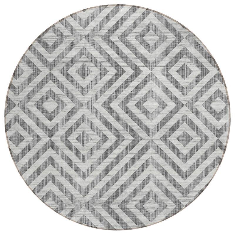 HomeRoots Geometric Transitional Rectangle Outdoor Rug