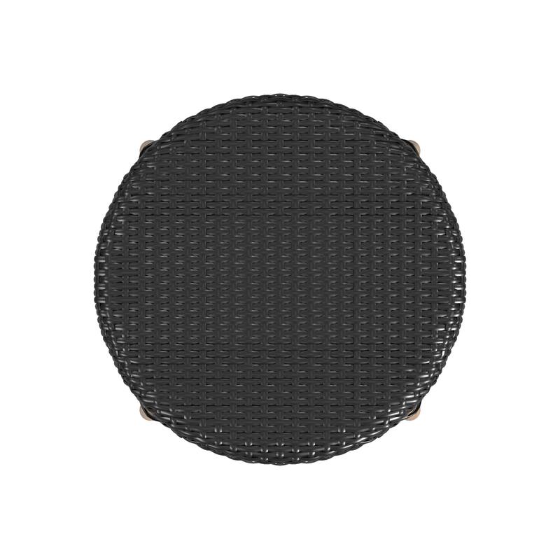 Tobias 24" Rattan Round Counter Stool
