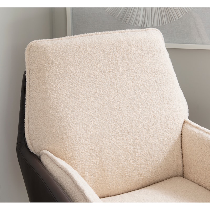 Marcia Swivel Sherpa Chair Accent Chair