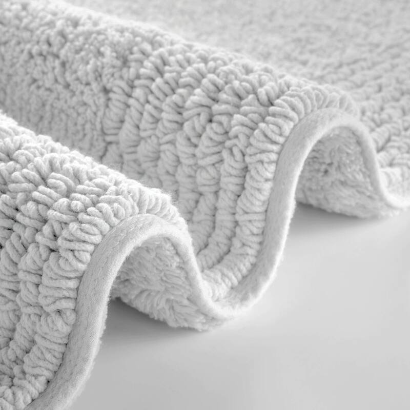 1 PCS 24x44"Tufted 3000 GSM Reversible Bath Rug Grey - 4' x 2'