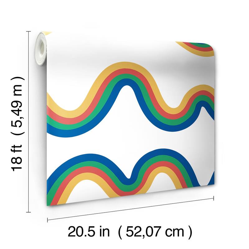 Very Gay Paint Beverly Slopes Blue Peel and Stick Wallpaper