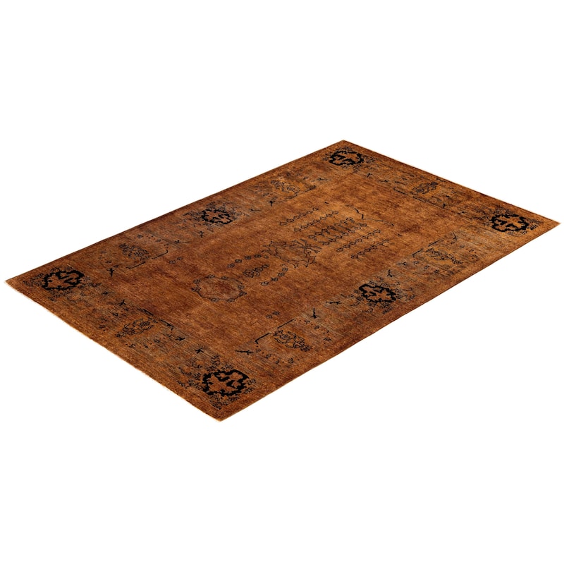 Overdyed One-of-a-Kind Hand-Knotted Area Rug - Brown - 5' 2" x 7' 10"