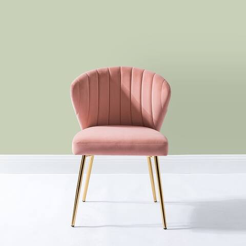Luna Upholstered Side Chair with Tufted back for small space