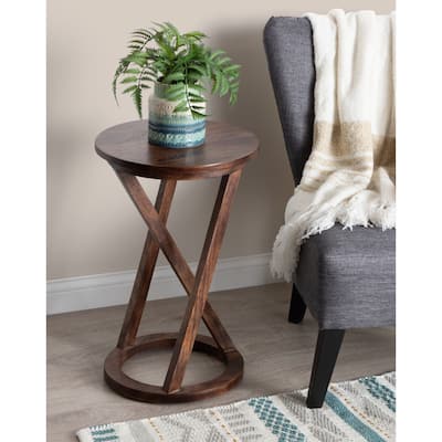 Kate and Laurel Aja Modern Wood Accent Table