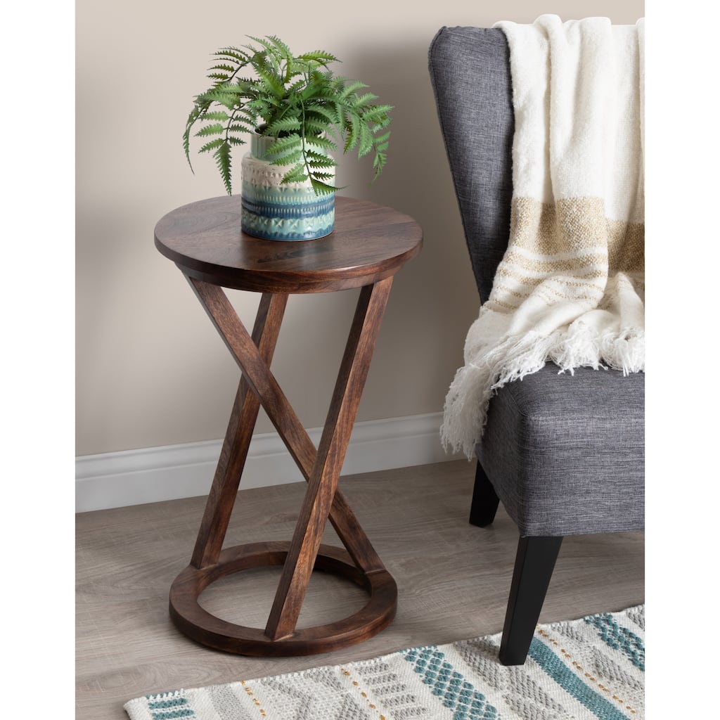 Kate and Laurel Aja Modern Wood Accent Table
