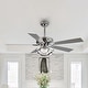 preview thumbnail 34 of 47, Parrot Uncle 52" Modern Chrome Dimmable Unique LED Ceiling Fan with Light and Remote
