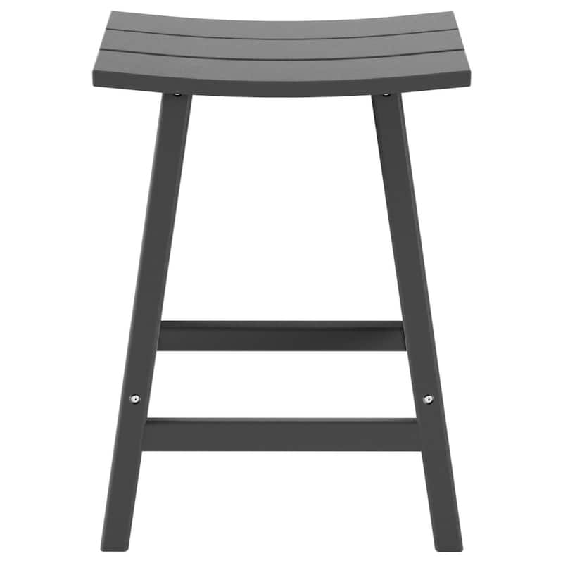 Polytrends Laguna Hdpe All Weather Outdoor Patio 24" Saddle Seat Counter Stool (Set Of 2)