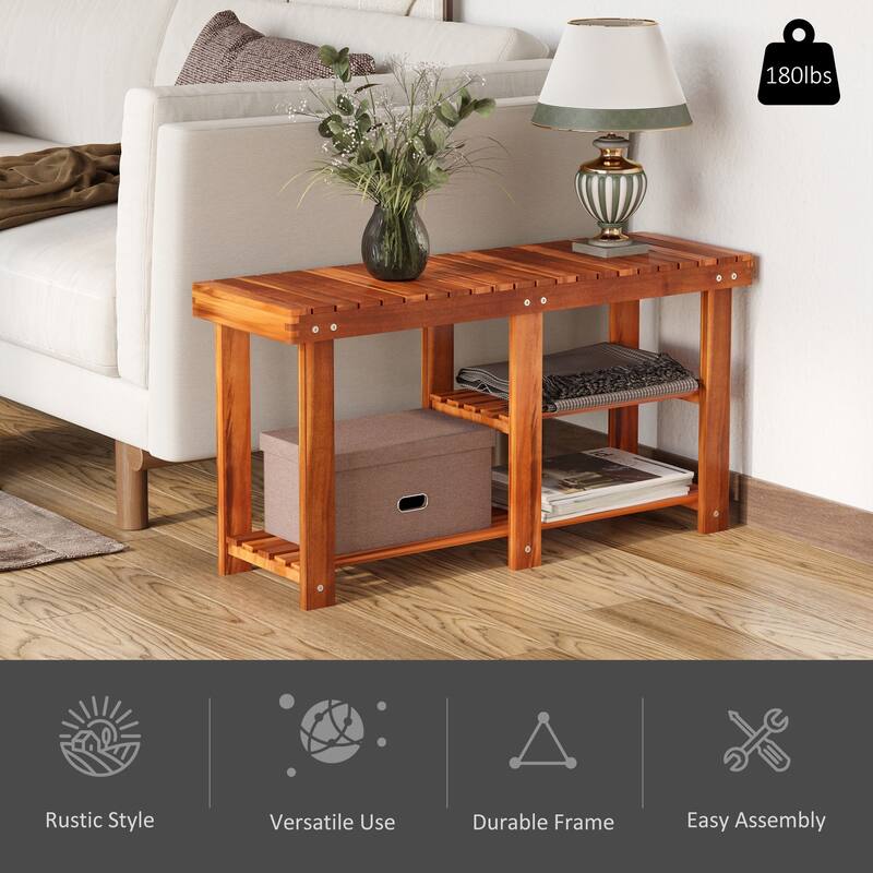 3-Tier Shoe Rack Bench for Entryway, Hallway, Livingroom