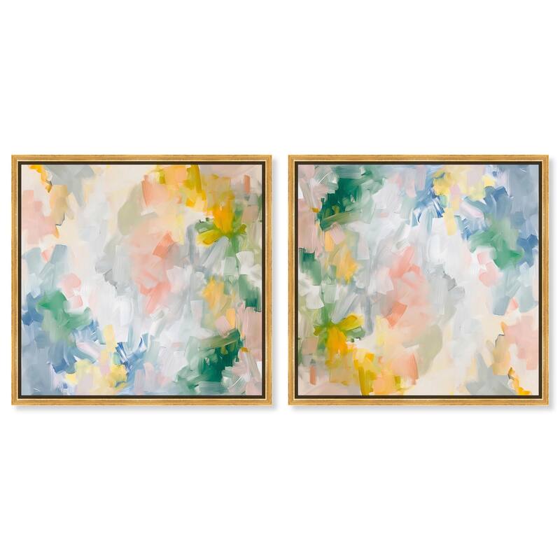 Sage Green Glam Canvas by Art Remedy - 24" x 24" - Black