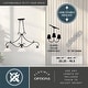 preview thumbnail 13 of 19, Monrovia 3L Linear Chandelier Island Pendant Light Fixture White Glass - 43.75-in W x 20.25-in H x 11.25-in D