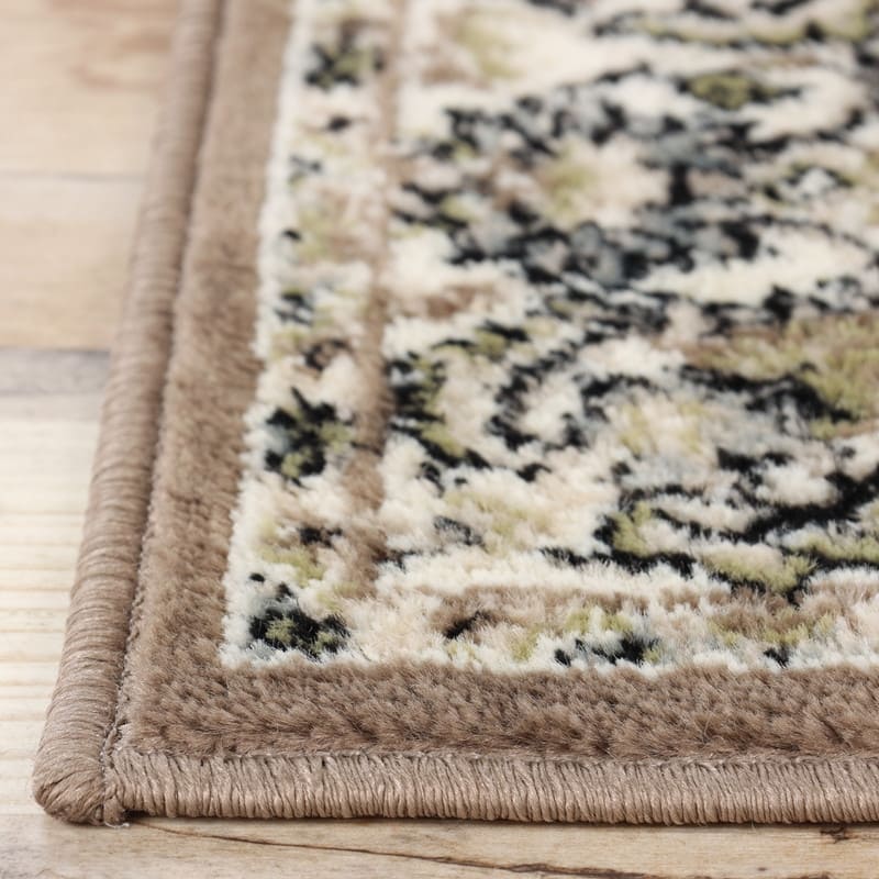 Superior Lille Classic Floral Medallion Indoor Runner or Area Rug